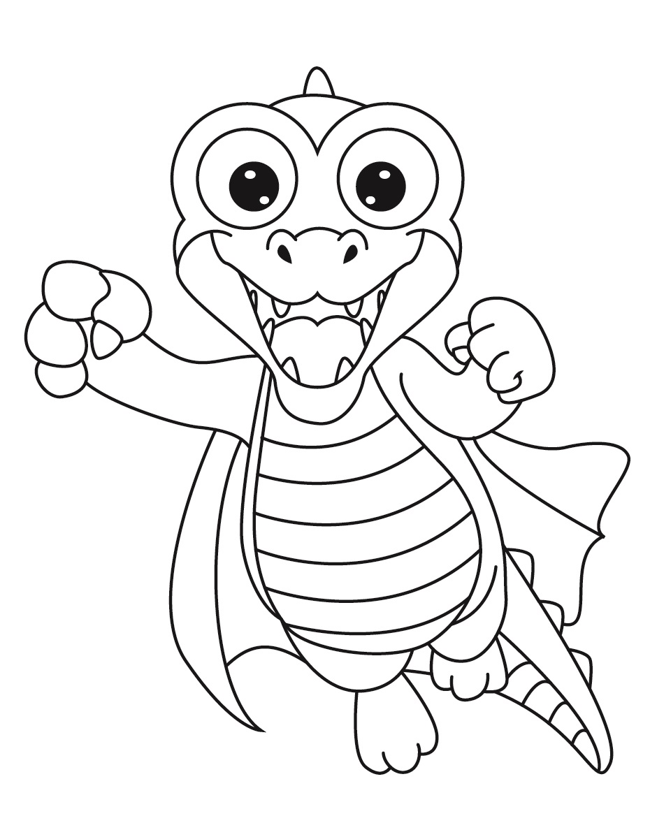 Online coloring book: Superman alligator coloring book